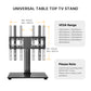 Universal TV Stand Adjustable Height Tabletop TV Stand Fits 32-55 inch TVs, Hold up to 88lbs, Max 400x400mm