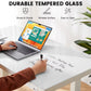 CHITOOMA 55" x 28" One Piece Glass Top Standing Desk with Drawer, Electric Height Adjustable Office Desk with USB Charging Ports, Sit to Stand Desk for Home