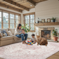 8'x10' Machine-washable Area Rugs for Living Room, Boho Area Rugs with Non-Slip Backing, Stain Resistant Non-Shed Carpet for Bedroom, Dining Room, Dorm, Office