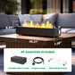 28" Portable Propane Fire Pit, 50000 BTU Outdoor Tabletop Firepit with Glass Wind Guard & Beads, Lightweight Stainless Steel Firepit for Patio, Deck, Camping, Backyard