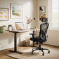 Kyspho Ergonomic Office Chair with Padded Lumbar Support, 2D Headrest, Adjustable Armrests, Upgraded Contoured Seat Cushion, 130° Rocking Tilt, Computer Chair for Home Office