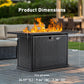 43" Propane Fire Pit Table - 60,000 BTU Gas Fire Pit with 2 Cup Holders, Waterproof Cover & Lava Rocks for Garden, Deck, Backyard