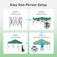 CHITOOMA 10 x 10ft Pop up Canopy Tent, Instant Outdoor Shelter Easy Portable Straight Leg Canopy Tent, Green