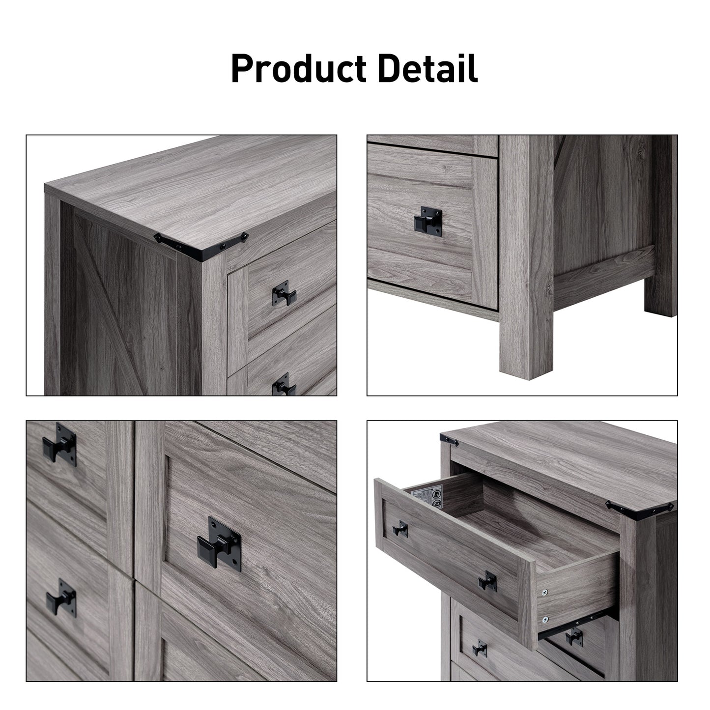 CHITOOMA 5 Drawer Dresser for Bedroom Modern Storage Tower for Closet, Hallway, Entryway, Nursery Room