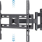 Full Motion TV Wall Mount for Most 23-60 inch LED LCD OLED Flat Curved TVs up to 88lbs, Single Articulating Arm, Adjust Bracket Height, Extension, Max 400x400mm