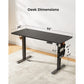 CHITOOMA 55" x 24" Electric Standing Desk, Adjustable Height Sit to Stand Desk with 4 Memory Pre-Set, Storage Bag, Headphone Hook for Home Office, Black