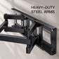 Full Motion Articulating TV Wall Mount Bracket Swivel Tilting, Fits 26-65 Inch Flat & Curved TVs, Holds up to 99lbs