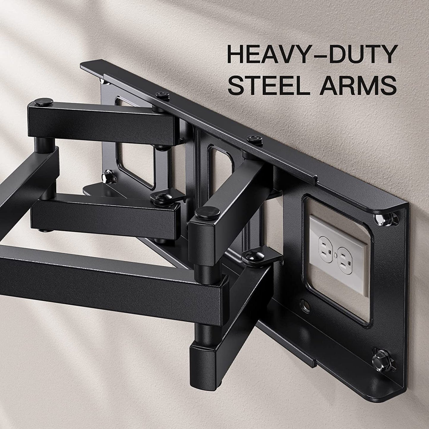 Full Motion Articulating TV Wall Mount Bracket Swivel Tilting, Fits 26-65 Inch Flat & Curved TVs, Holds up to 99lbs