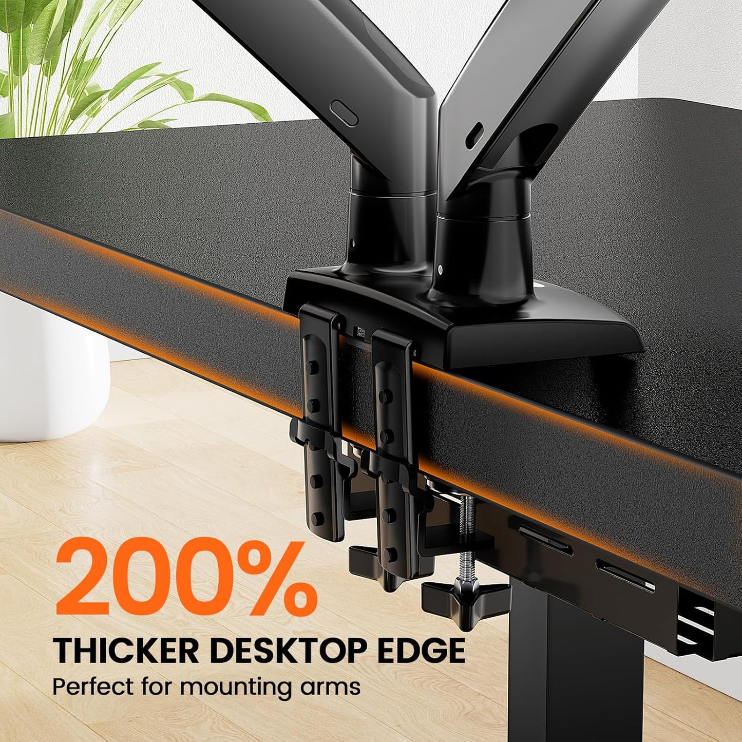 Kyspho 48'' x 30'' Electric Standing Desk, Adjustable Height Sit to Stand Desk with 4 Height Memory & 1.2'' Thick Desk Top, Ergonomic Desk for Home Office, Black
