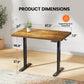 Kyspho 48'' x 30'' Electric Standing Desk, Adjustable Height Sit to Stand Desk with 4 Height Memory & 1.2'' Thick Desk Top, Ergonomic Desk for Home Office, Brown