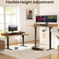 CHITOOMA Electric Standing Desk with Drawers, 40″ x 24″ Height Adjustable Stand up Desk with Storage Shelf, Gaming Desk Compatible Monitor Stand, 4 Preset Heights for Home Office, Brown