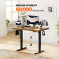 Kyspho 48'' x 30'' Electric Standing Desk, Adjustable Height Sit to Stand Desk with 4 Height Memory & 1.2'' Thick Desk Top, Ergonomic Desk for Home Office, Brown