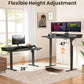 CHITOOMA 63″ x 28″ Electric Standing Desk with Drawers, Height Adjustable Gaming Desk with Monitor Stand & Storage Shelf, 4 Preset Heights for Home Office, Black