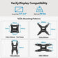 MountFTV Full Motion TV Monitor Wall Mount Bracket Articulating Arms Swivels Tilts Extension Rotation for 13-42 inch Flat Curved TVs Monitors, Max 200x200mm, Holds up to 44lbs