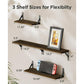 Floating Shelves Wall Mounted Set of 4, Wood Shelves for Wall Decor, Rustic Storage Shelf, Wall Shelves for Bedroom, Bathroom, Living Room, Kitchen, Office（Natural Brown）