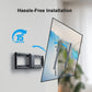 MountFTV Low Profile Tilting TV Wall Mount Bracket with Adjustable Pull Cords for 37-82 inch LED LCD OLED TVs,Max 600 x 400mm, Holds up to 132lbs
