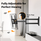 MountFTV Full Motion TV Wall Mount Bracket for Most 13-42 Inch LED LCD Flat Curved Screen TVs