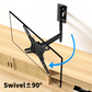 MountFTV Full Motion TV Wall Mount Bracket 360°Rotation for 13-42 inch Flat Curved Screen TVs & Monitors, Max 200x200mm, Holds up to 44 lbs