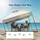 CHITOOMA 10 x 10ft Pop up Canopy Tent, Instant Outdoor Shelter Easy Portable Straight Leg Canopy Tent, White
