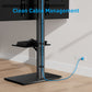 MountFTV TV Stand Rolling, TV Cart Floor Stand Height Adjustable for 30-75 inch Curved TVs Monitors, Display Trolley Loading, Hold Up to 110 lbs