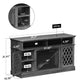 Electric Fireplace TV Stand with LED Lights for TVs up to 70", Entertainment center with fireplace for Living Room, Bedroom, Gray