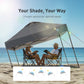 CHITOOMA 10 x 10ft Pop up Canopy Tent, Instant Outdoor Shelter Easy Portable Straight Leg Canopy Tent, Dark Gray