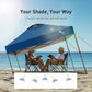 CHITOOMA 10 x 10ft Pop up Canopy Tent, Instant Outdoor Shelter Easy Portable Straight Leg Canopy Tent, Navy Blue