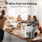 Philergo Nugget Ice Maker Countertop, Pebble Ice Maker Machine with Self-Cleaning, 34lbs/24hr, Soft Chewable Pellet Ice Maker for Home, Kitchen, Stainless Steel