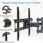 MountFTV Full Motion Articulating Swivel TV Wall Mount Bracket TV Stand for 26-65" LED LCD OLED Flat Curved Screen TVs,Max 400x400mm