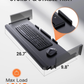 63" x 28" Large Electric Standing Desk with Keyboard Tray and 4 Memory Pre-set, Adjustable Height Sit Stand Up Computer Desk, Black