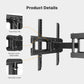 Full Motion TV Mount for 26-55" TVs with Swivel Tilt Extension Leveling Max Hole 400x400mm & 99lbs