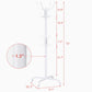 CHITOOMA 14 Hooks Coat Rack Stand Metal Storage Rack Floor Hat Clothing Display Stand, White