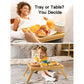 Myfurnideal Bamboo Bed Tray Table with Foldable Legs Laptop Desk Breakfast Tray for Sofa, Bed, Eating, Working