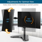 Dual Monitor Stand for Two 13-32 inch Flat/Curved LCD Screens with Swivel, Tilt & Height Adjustable Free Standing
