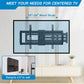 MountFTV Full Motion Long Arm TV Wall Mount for 37-85 inch TVs, TV Mount with 42.72 inch Extension Articulating Arm Swivel and Tilt, Max 600x400mm, Holds up to 132 lbs