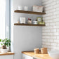 2Pcs/Set 24" Wood Wall Mounted Floating Shelves Storage Shelving For Living Room, Dining Room, Office, Bedroom