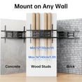 MountFTV Full Motion TV Wall Mount Bracket for 37-75 inch Flat Curved TVs, Max 600x400mm, Holds up to 132lbs