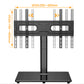 Universal Swivel Table Top TV Stand Mount Height Adjustable with Tempered Glass Base for 37-75 Inch TVs, Hold up to 99lbs, Max 600x400mm