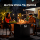 28" Gas Fire Pits for Outside 50,000 BTU Propane Fire Pit Table with Lid and Lava Rock, Black - Walmart.com