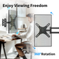 MountFTV Full Motion TV Wall Mount Bracket 360°Rotation for 13-42 inch Flat Curved Screen TVs & Monitors, Max 200x200mm, Holds up to 44 lbs