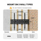 MountFTV Low Profile Tilting TV Wall Mount Bracket for 23-60 inch LED LCD OLED Flat Screen TVs with 400x400mm, Holds up to 115lbs