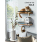 2 Pack Wall Decor Wood Rustic Floating Shelves, Storage Shelves with Towel Bar for Bathroom, Kitchen, Bedroom, Living Room