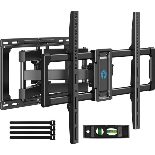 Full Motion TV Wall Mount Bracket for 40 to 82 inch Flat or Curved TVs , Holds up to 110 lbs