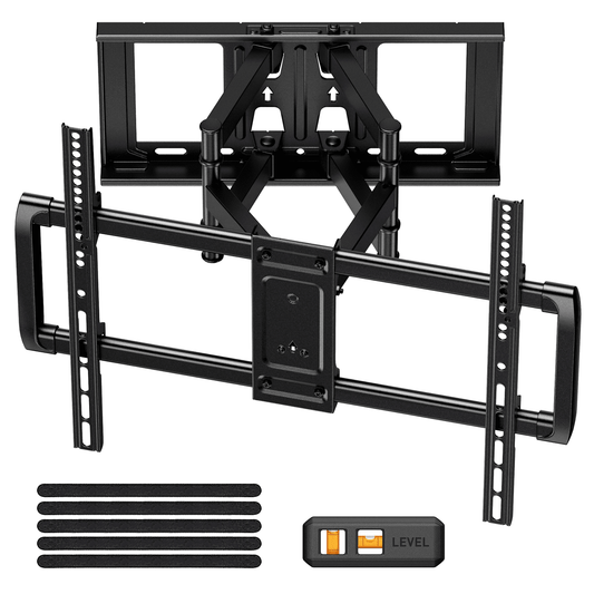 MountFTV Full Motion TV Wall Mount Bracket for 37-90 inch TVs, Max 600x400mm, Holds up to 132lbs