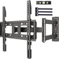 Full Motion TV Wall Mount for Most 23-60 inch LED LCD OLED Flat Curved TVs up to 88lbs, Single Articulating Arm, Adjust Bracket Height, Extension, Max 400x400mm