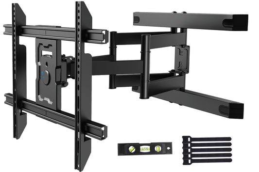 Full Motion TV Wall Mount for 37-80 Inch Flat Curved TVs, up to132 lbs