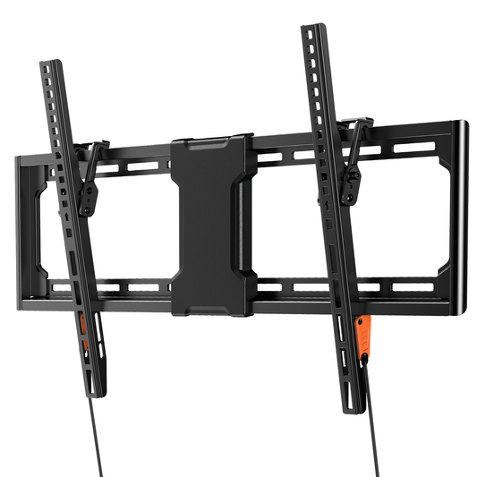 Low Profile Tilting TV Wall Mount Bracket for Most 37-75 inch Flat or Curved TVs, Fits 24”/18”/16” Studs, Max 600x400mm,up to 132 lbs