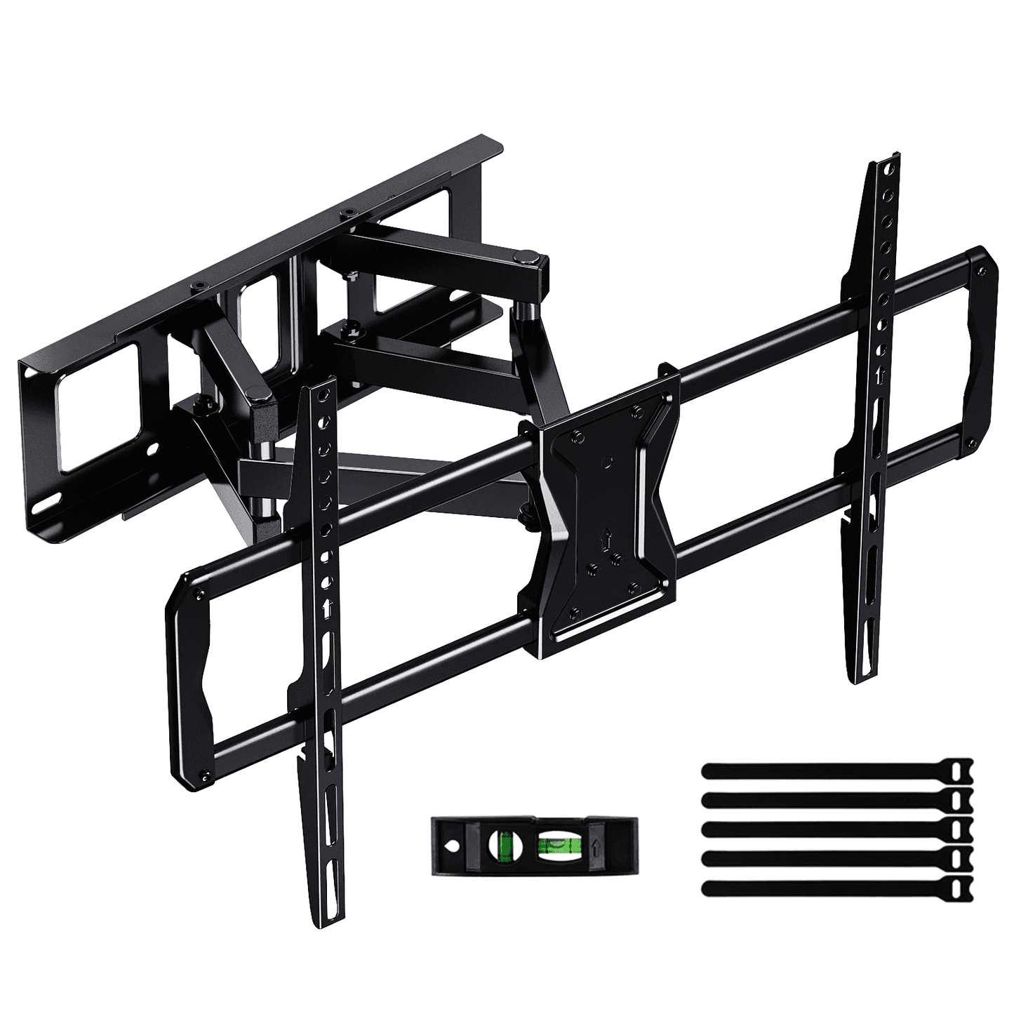 MountFTV Full Motion TV Wall Mount Bracket for 37-75 inch LED LCD OLED Curved TVs Monitors, Dual Articulating Extension Arms Tilt Swivel TV Wall Mount , Max 600x400mm, Holds up to 100lbs