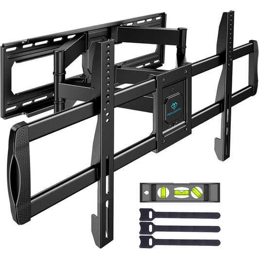 MountFTV Full Motion TV Wall Mount Bracket Fit for 50-90" Flat Curved LED TVs, Max 800x400mm,Holds up to 165lbs