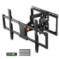 MountFTV Full Motion TV Wall Mount Bracket for Most 42-85 inch Curved TVs Lcd with Dual Articulating Arms, Swivel, Tilt, Max 600x400mm, Holds up to 132 lbs